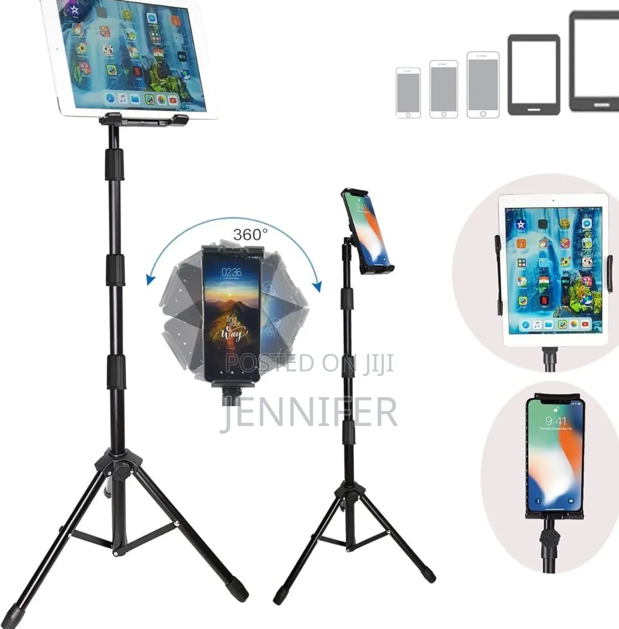 Mobile and Tablet Tripod Floor Stand