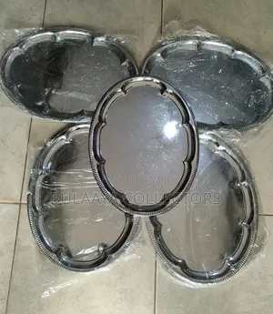 Uk Used Shiny Chrome-Plated Serving Tray.