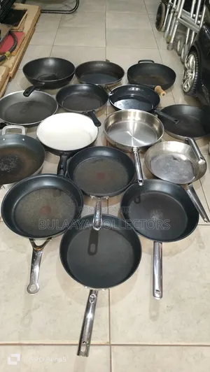 Various Uk Used Non-Stick Frying Pans.
