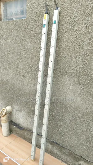 Uk Used Heavy-Duty Metal Power Extension Strips With 20 Sockets.
