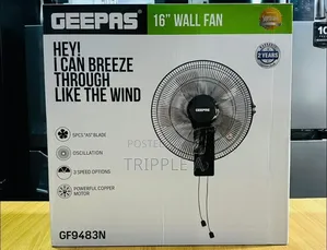 Geepas 16inch Wall Fan With Remote