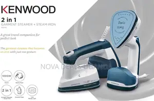 Kenwood 2-in-1 Garment Steamer + Steam Iron 1000w With Rotary Plate