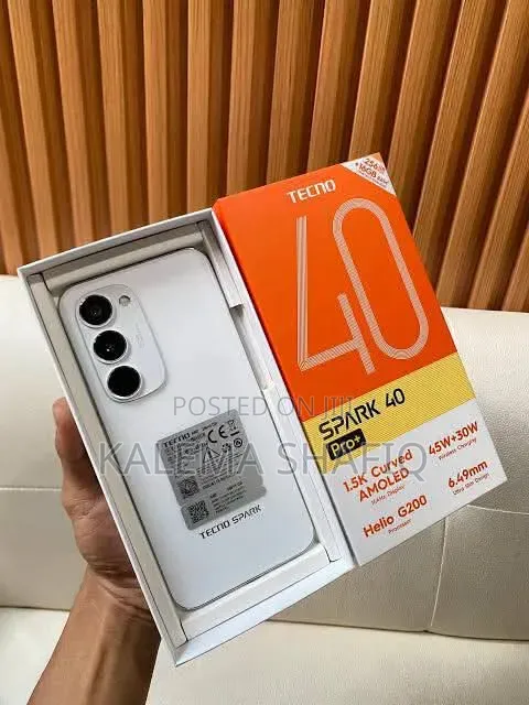 New Tecno Spark 40 Pro+ 128 GB White