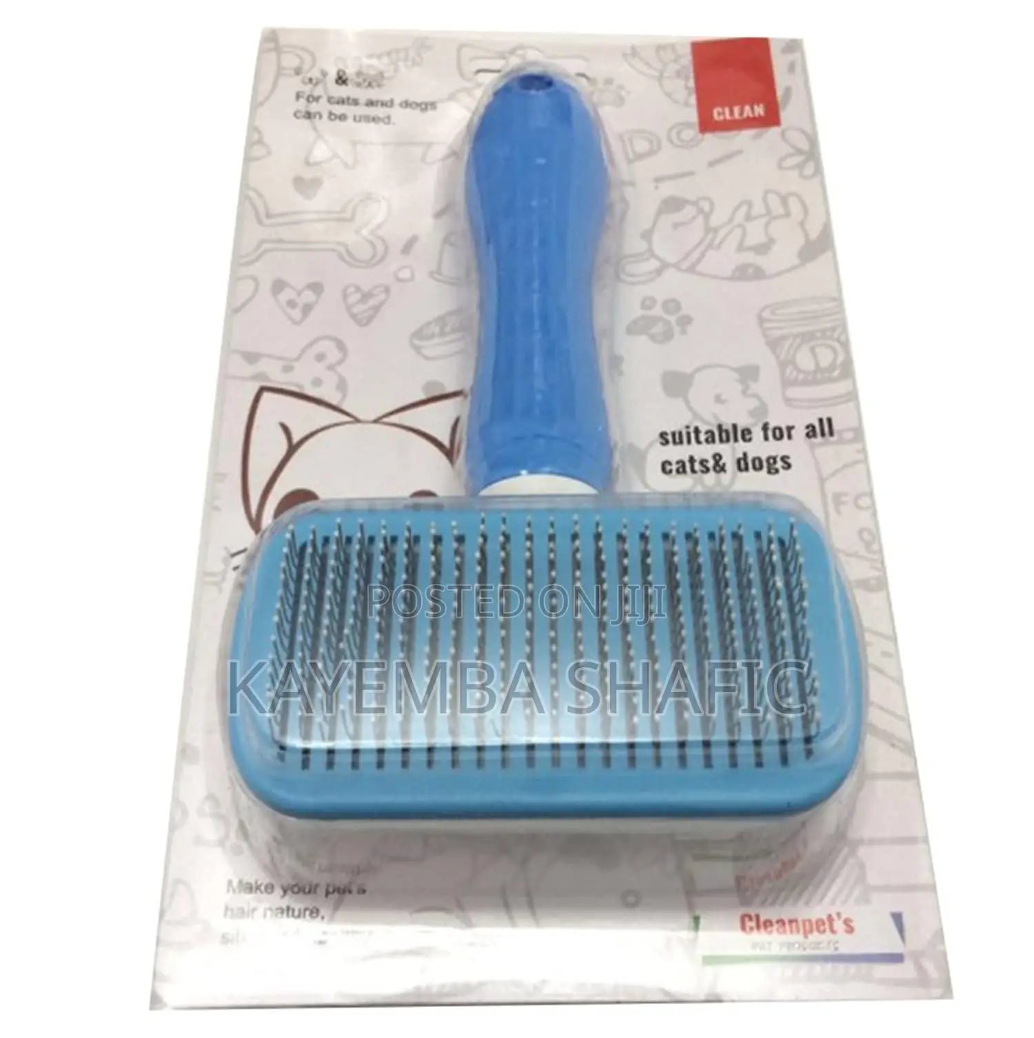 Cleanpet Self-Cleaning Slicker Brush for Dogs and Cats