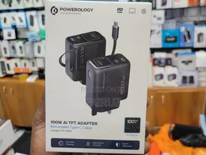 100w Ai TFT Power Adapter With Retractable Usb-C Cable