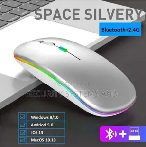 Wireless Rechargeable Mouse With Bluetooth and Reciever for All
