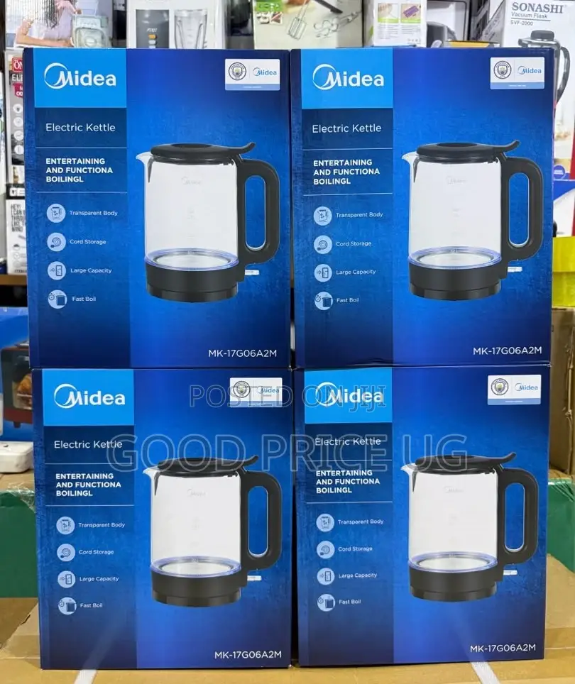 Midea 1.7l Glass Electric Kettle Mk-17g06a2m)