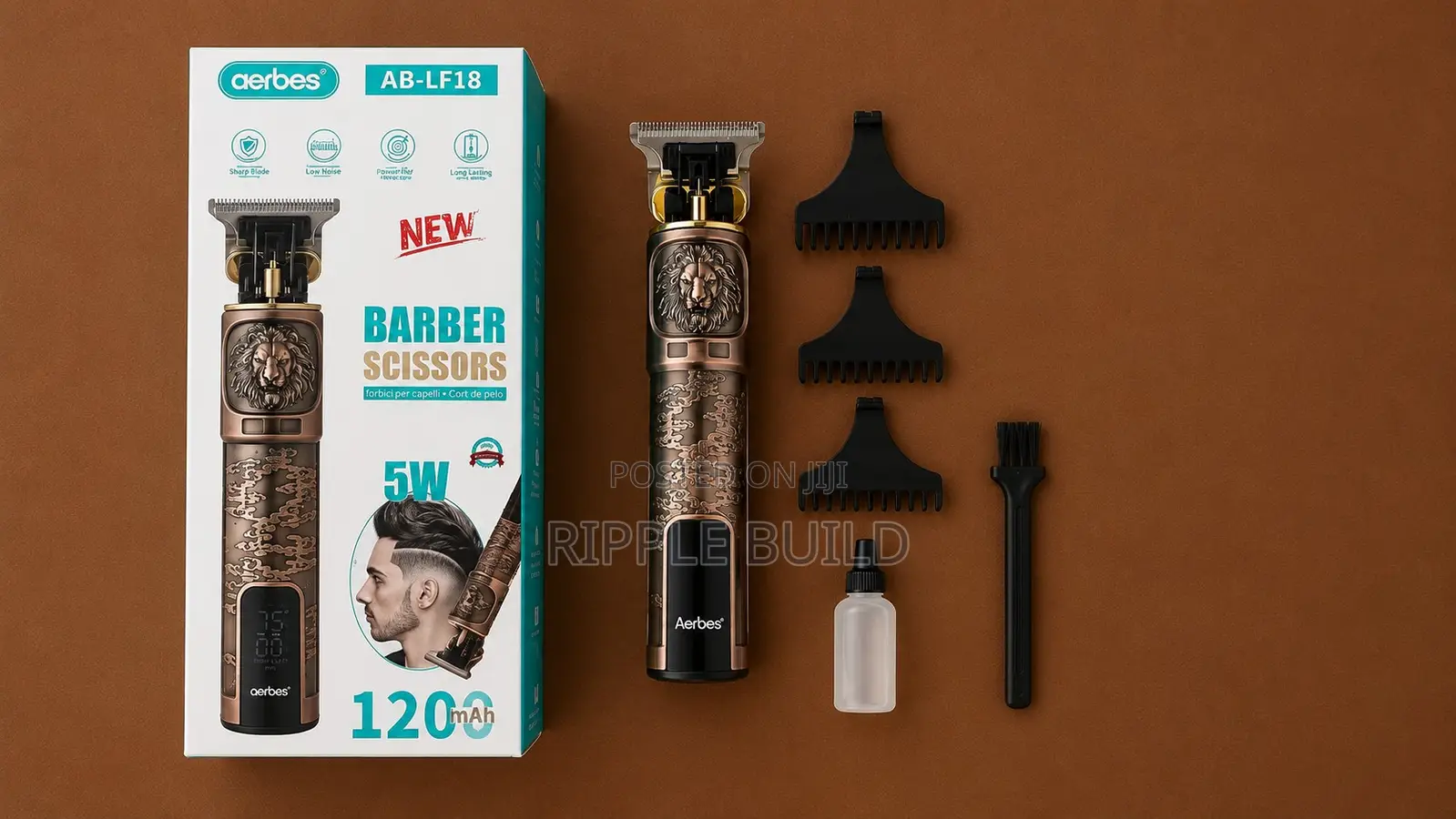 Cordless Rechargeable Hair Trimmer Aerbes Ab-Lf18