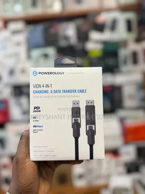 Powerology Vion 4-in-1 Cable Supports 240w Fast Charging
