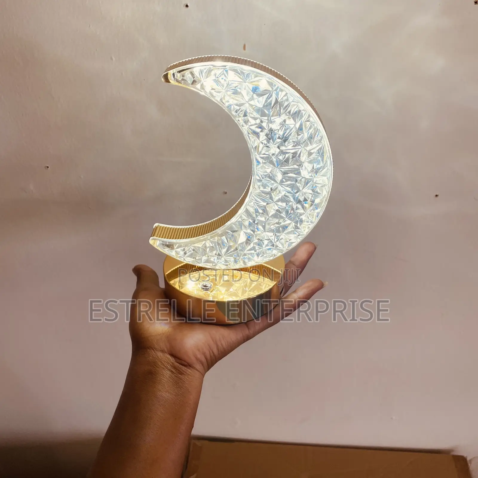 Crystal Moon Rechargeable Table Lamp