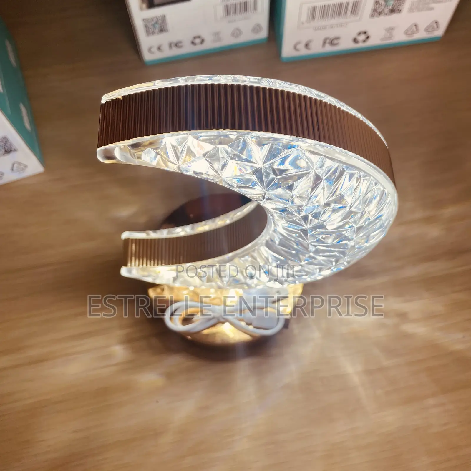 Crystal Moon Rechargeable Table Lamp