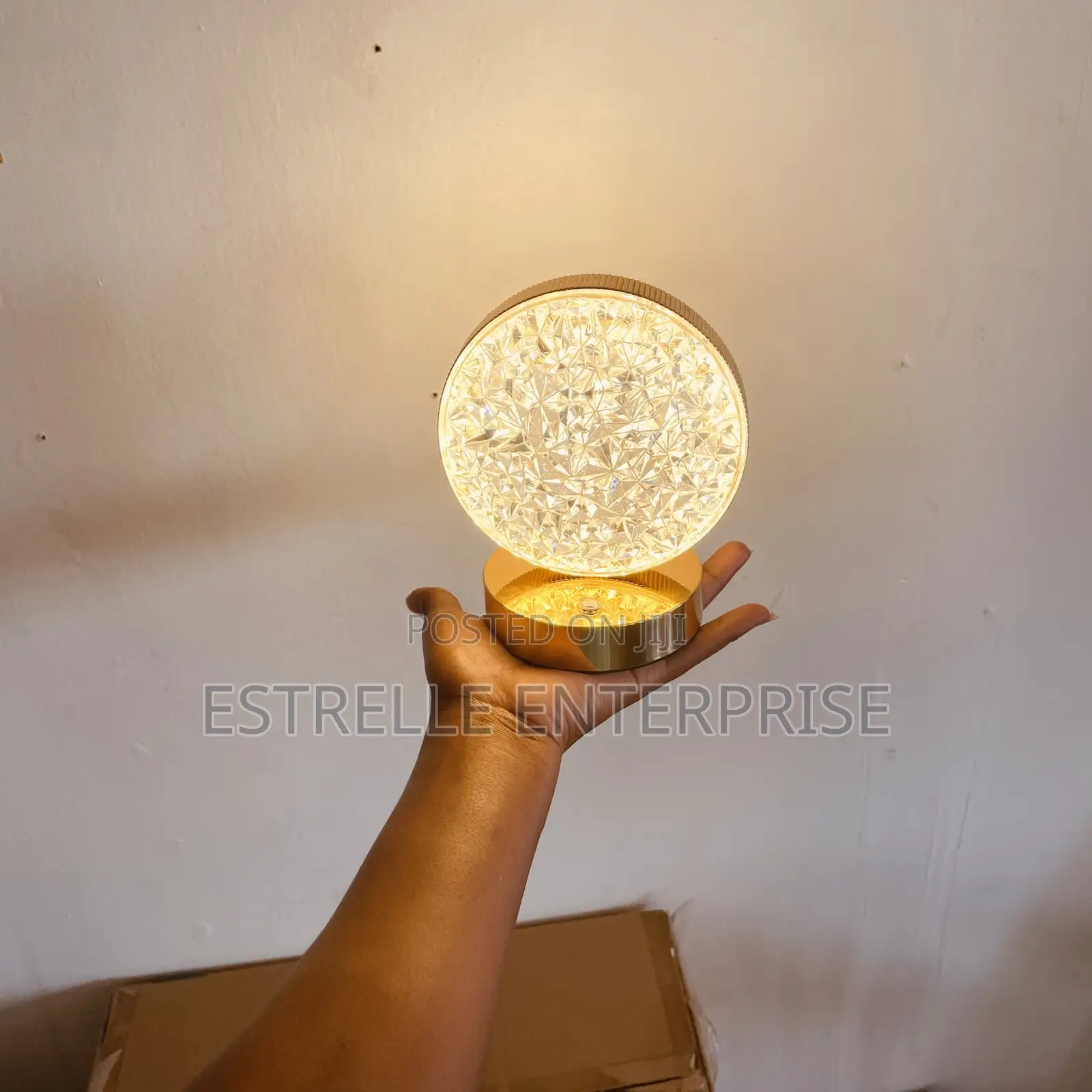 Rechargeable Crystal Night Table Lamp