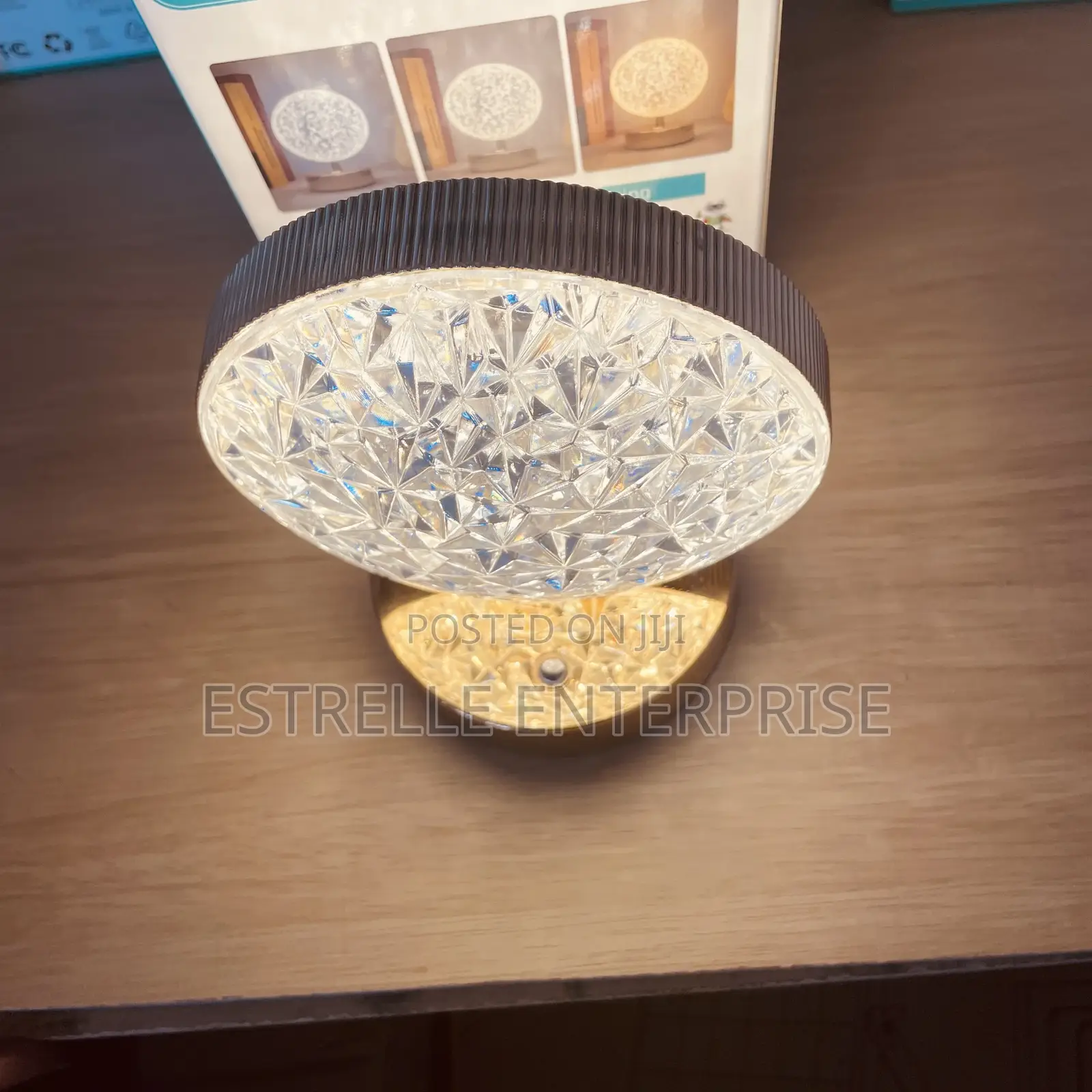 Rechargeable Crystal Night Table Lamp