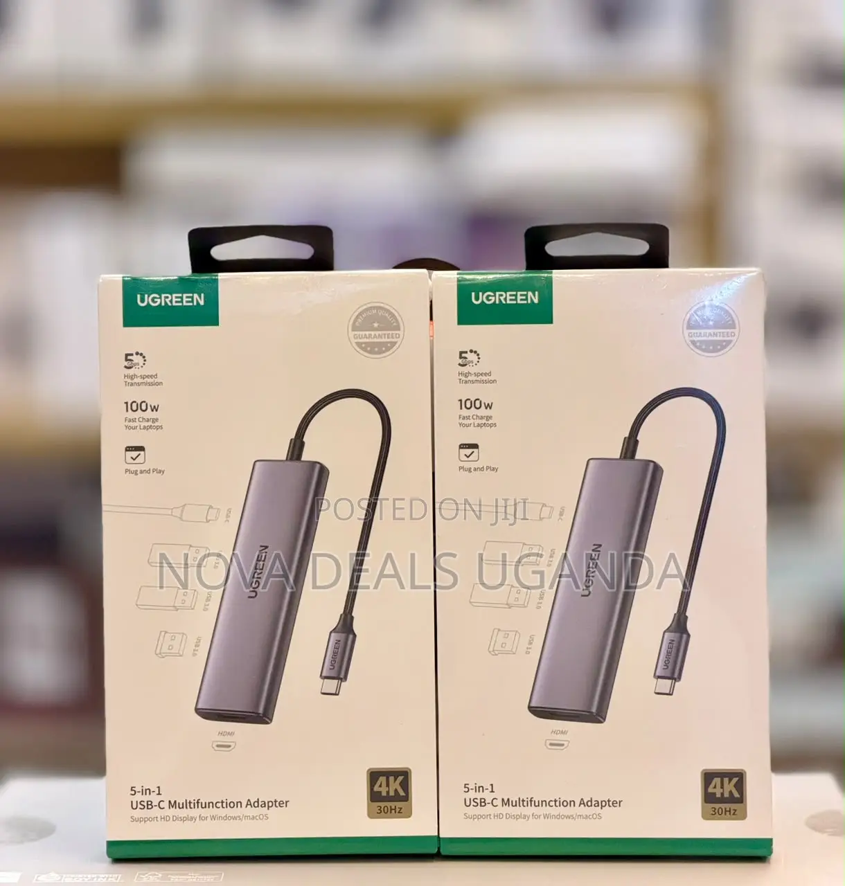 Ugreen 5-in-1 Usb-C Multifunctional Adapter 100w Laptop Fast Charger