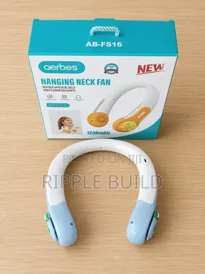 Aerbes Ab-Fs16 Rechargeable Hanging Neck Fan 1200mah Wearable Cooler