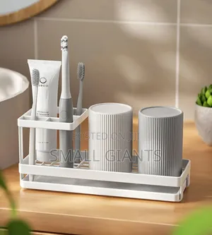 Rustproof Bathroom Toothbrush Holder With Drain Tray