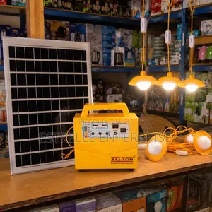 20w Portable Lighting Kit With 3 Bulbs, Phone Charging +Radio