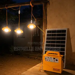 20w Portable Lighting Kit With 3 Bulbs, Phone Charging +Radio