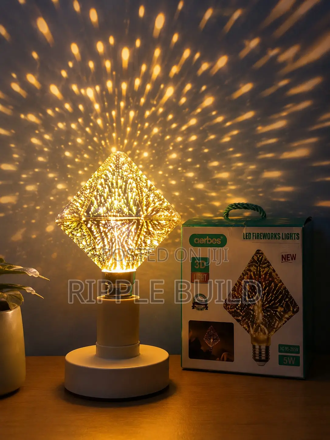 Aerbes Ab-Qp71 5w Led Fireworks 3d Decorative Light Bulb