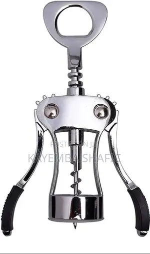 Silver Metal Winged Corkscrew Wine Beer Bottle Opener