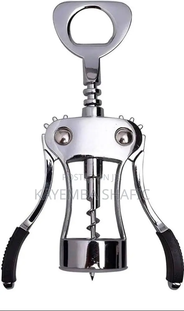 Silver Metal Winged Corkscrew Wine Beer Bottle Opener