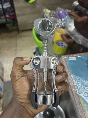 Silver Metal Winged Corkscrew Wine Beer Bottle Opener