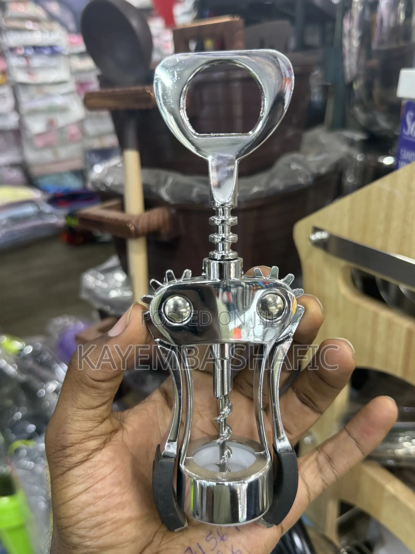 Silver Metal Winged Corkscrew Wine Beer Bottle Opener