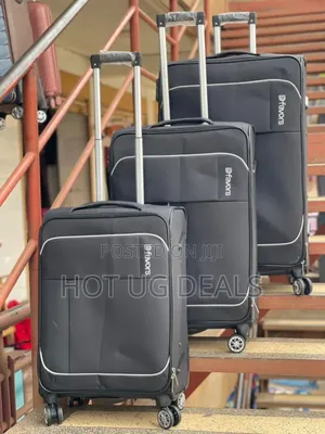 3 in 1 Luggage Travel Suitcase-Black