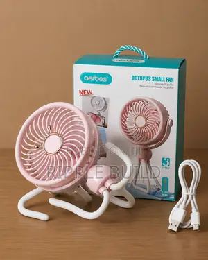 Aerbes Ab-Fs39 Octopus Small Fan Rechargeable Flexible Tripod Fan
