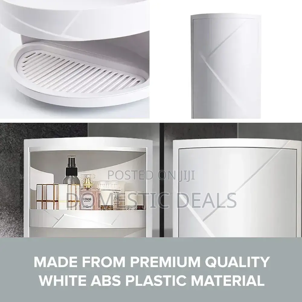 4-Layer Bathroom Corner Shelf Rotatable Kitchen Corner Cabinet