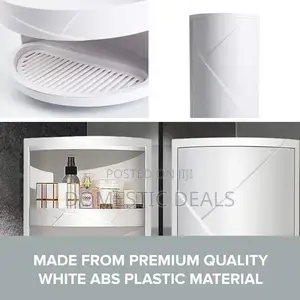 4-Layer Bathroom Corner Shelf Rotatable Kitchen Corner Cabinet