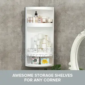 4-Layer Bathroom Corner Shelf Rotatable Kitchen Corner Cabinet