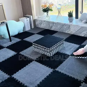 Interlocking Carpet Tiles, Plush Foam Square Floor Mats Set