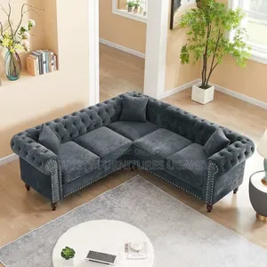 Gray 5 Seater Chesterfield Couches
