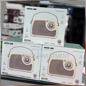 Green Lion Retro Radio Speaker , a Classic Analog Dial.