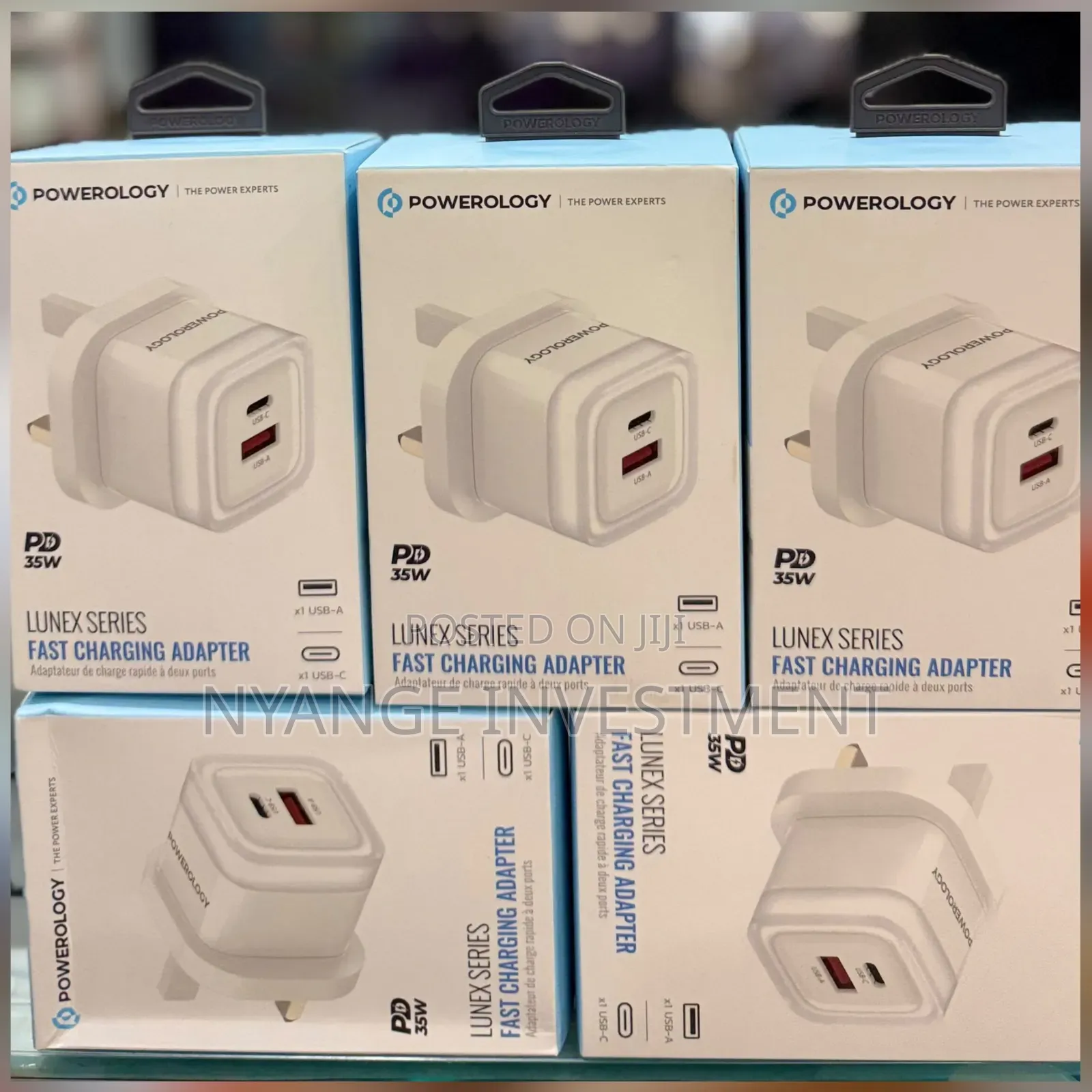 Powerology Lunex Series Fast Charging Adapter With a 35w