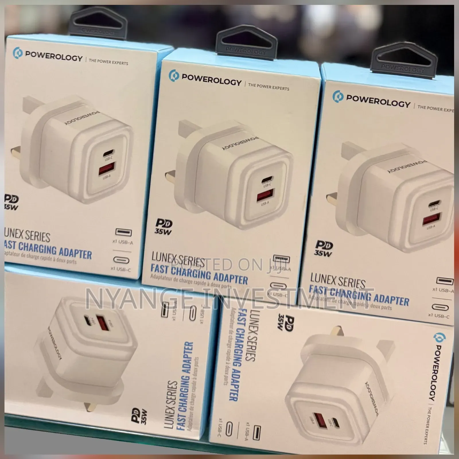 Powerology Lunex Series Fast Charging Adapter With a 35w