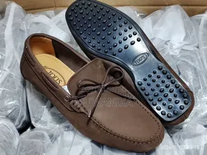 Tod's Classic Leather Driving Loafers-Dark Brown