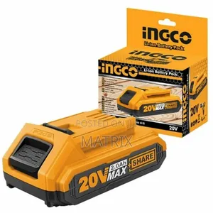 Ingco Rechargeable Battery 20v 2.0ah Power Tool Battery Pack