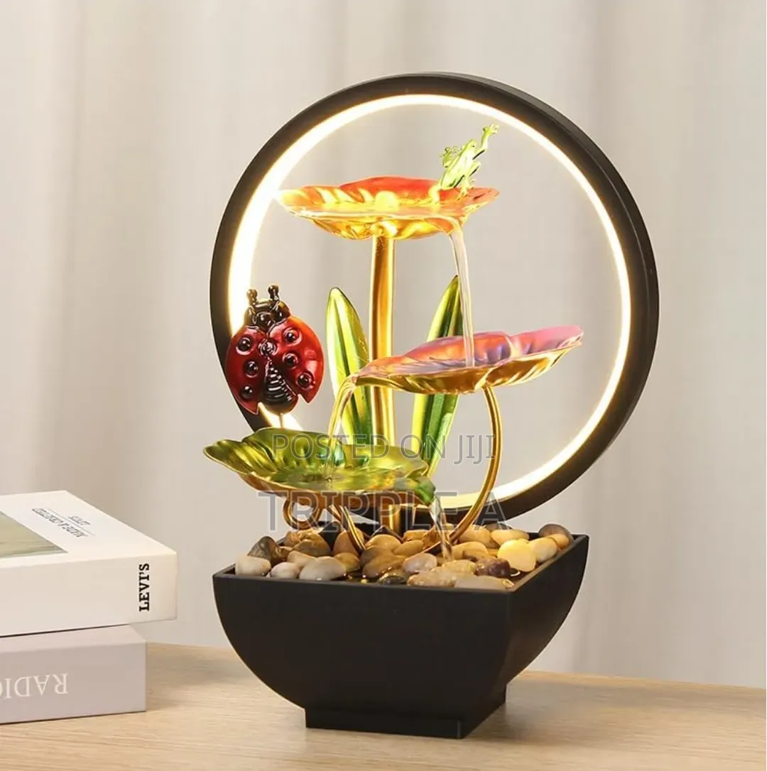 Ladybug Tabletop Fountain With Led Lighting