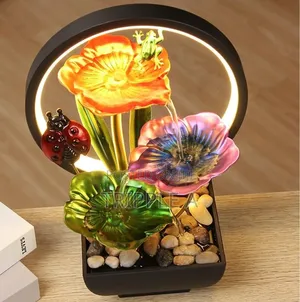 Ladybug Tabletop Fountain With Led Lighting