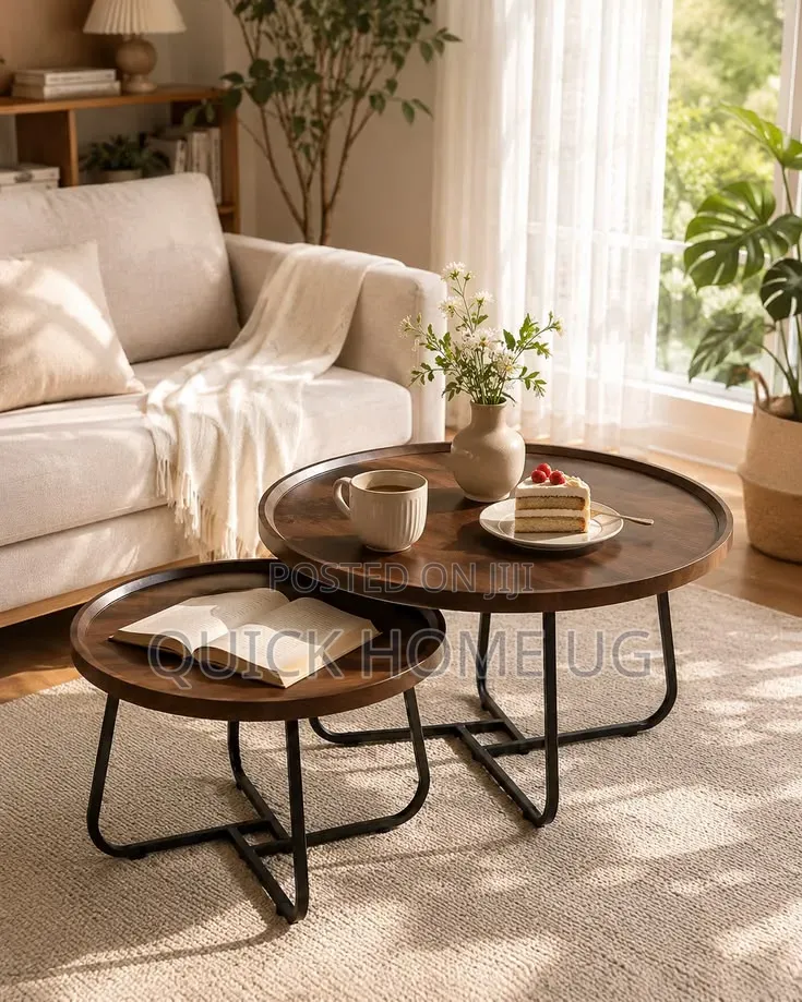 2in1 Nesting Center Table,Wooden Coffee Table