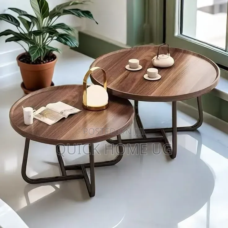 2in1 Nesting Center Table,Wooden Coffee Table