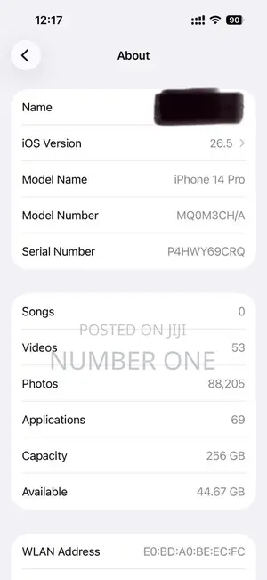 Apple iPhone 14 Pro 256 GB Black