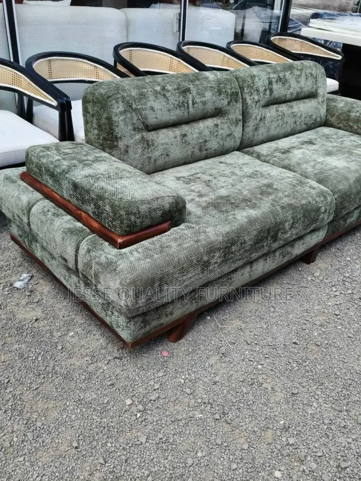 Modern Low Back Fixed Sofa