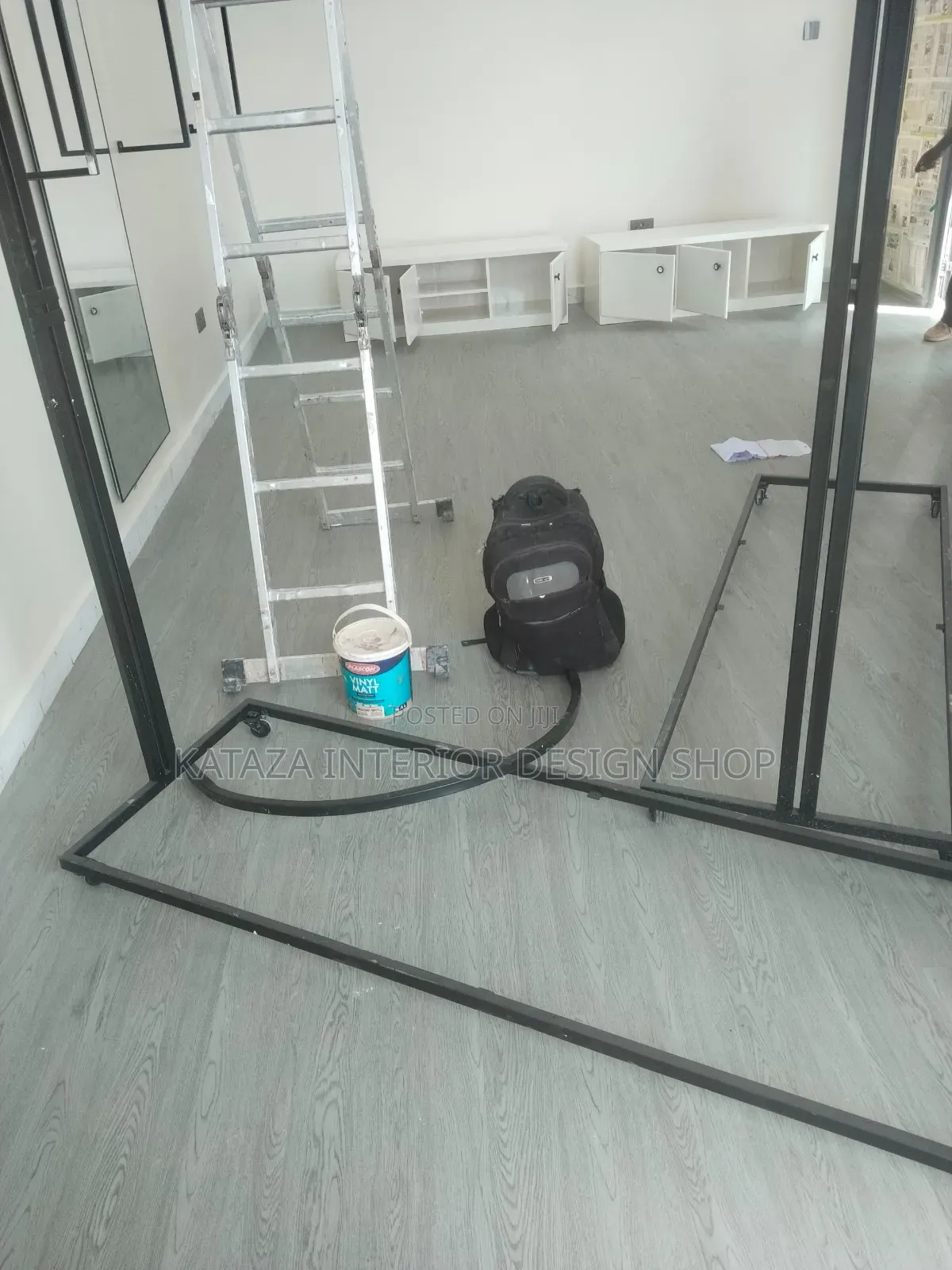 Light Gray Plastic Tile Floor PVC Carpet