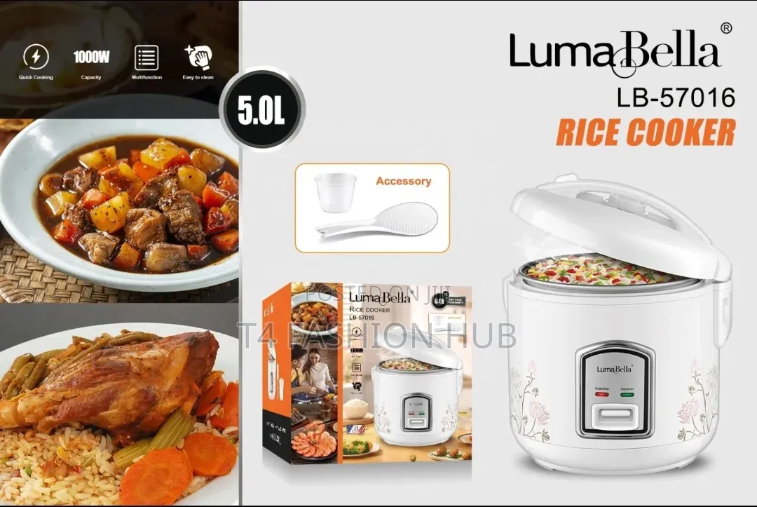 Luma Bella Electric Rice Cooker - 5litres- White