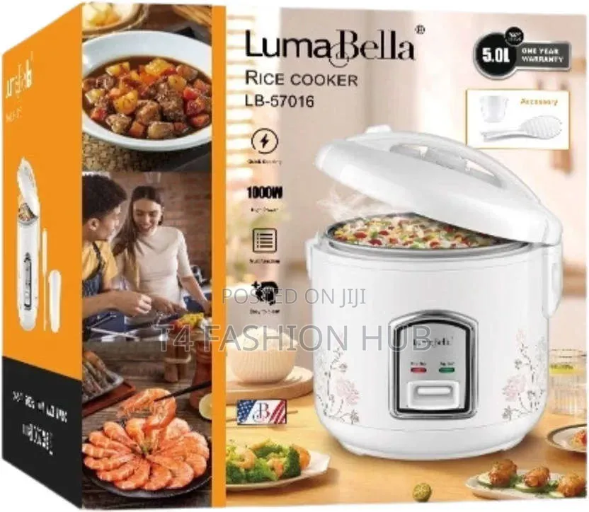 Luma Bella Electric Rice Cooker - 5litres- White