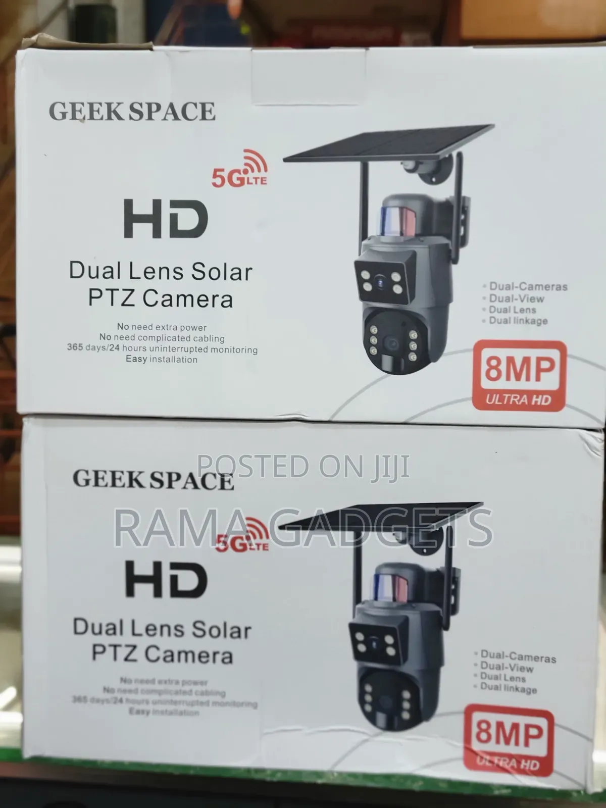 Geek Space Brand Dual-Lens Solar PTZ Camera.