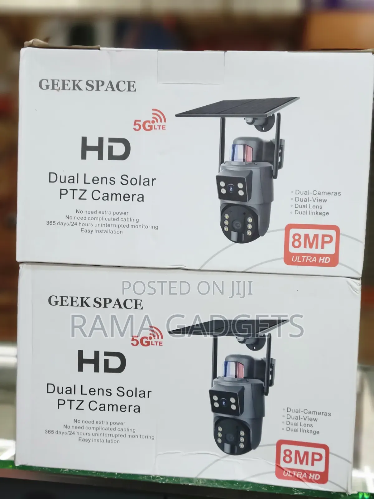 Geek Space Brand Dual-Lens Solar PTZ Camera.